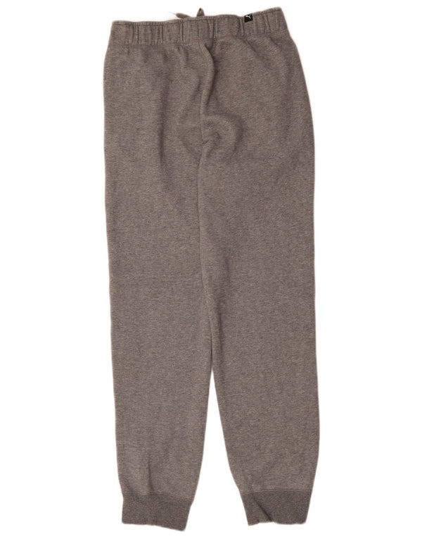 PUMA Mens Graphic Tracksuit Trousers Joggers Small  Grey Flecked Cotton