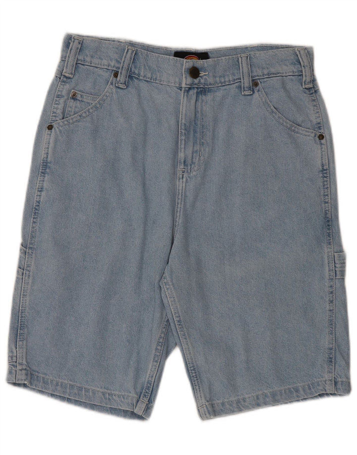 DICKIES Mens Cargo Denim Shorts W28 Small Blue Cotton