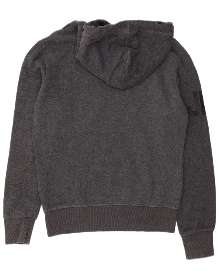Superdry Mens Graphic Hoodie Jumper Small Grey Cotton