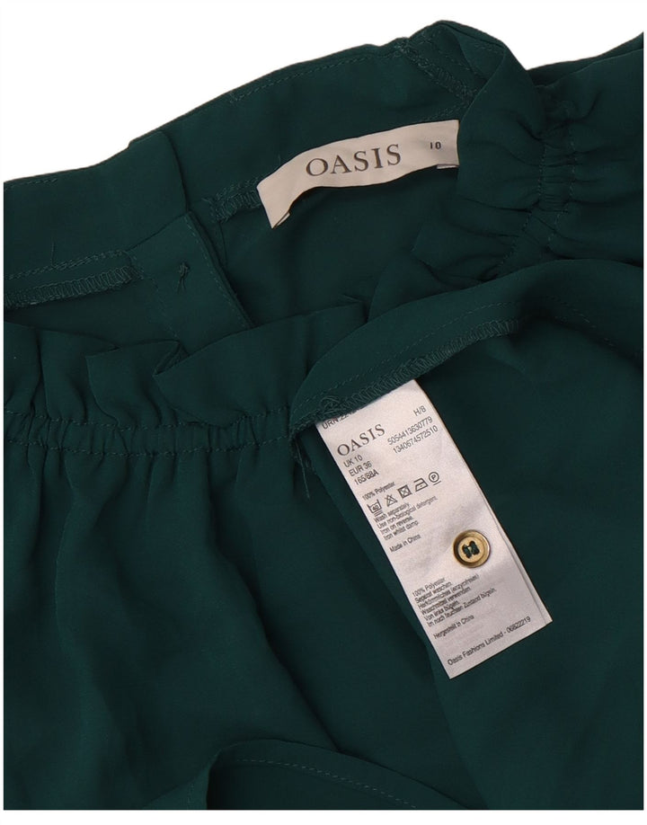 Oasis Womens Sleeveless Blouse Top UK 10 Small Green Polyester