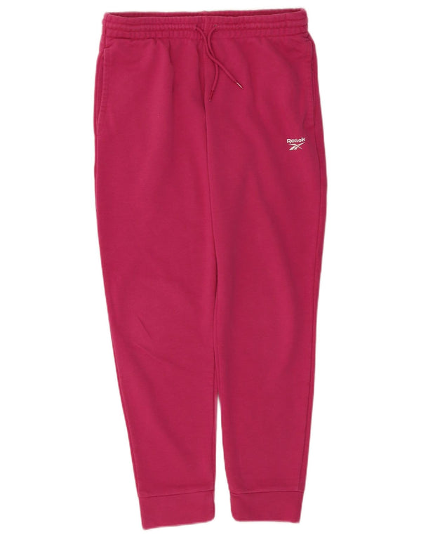 Reebok Womens Tracksuit Trousers Joggers UK 8/10 Small Pink Cotton