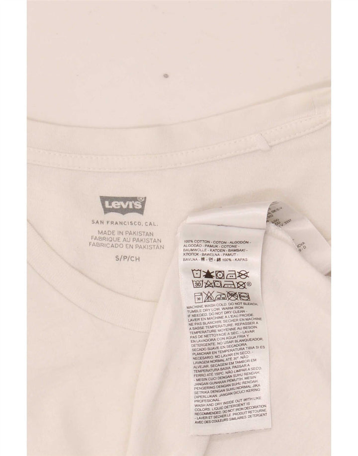 Levi's Mens Graphic T-Shirt Top Small White Cotton