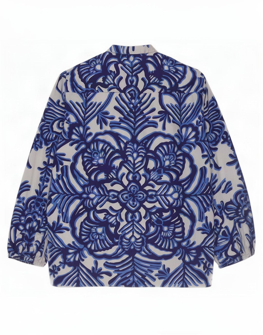 Zara Womens Blouse Top UK 16 Large Grey Floral