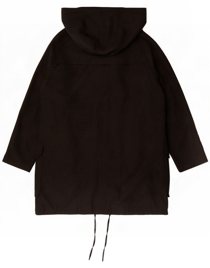 Gap Womens Hooded Oversized Parka Jacket UK 16 Large Black Polyester
