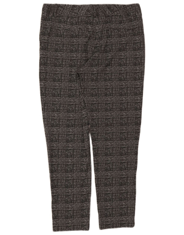 Marks & Spencer Womens Casual Trousers UK 16 Large W34 L29 Grey Houndstooth