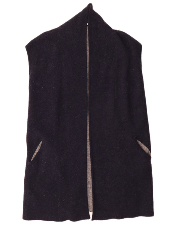 Laura Ashley Womens Sleeveless Cardigan Sweater UK 14 Large Navy Blue