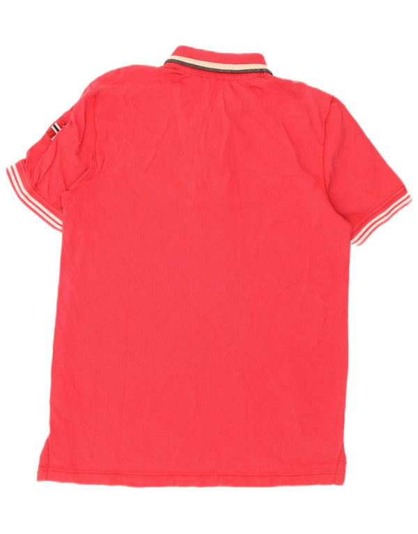 Napapijri Mens Graphic Polo Shirt Small Red