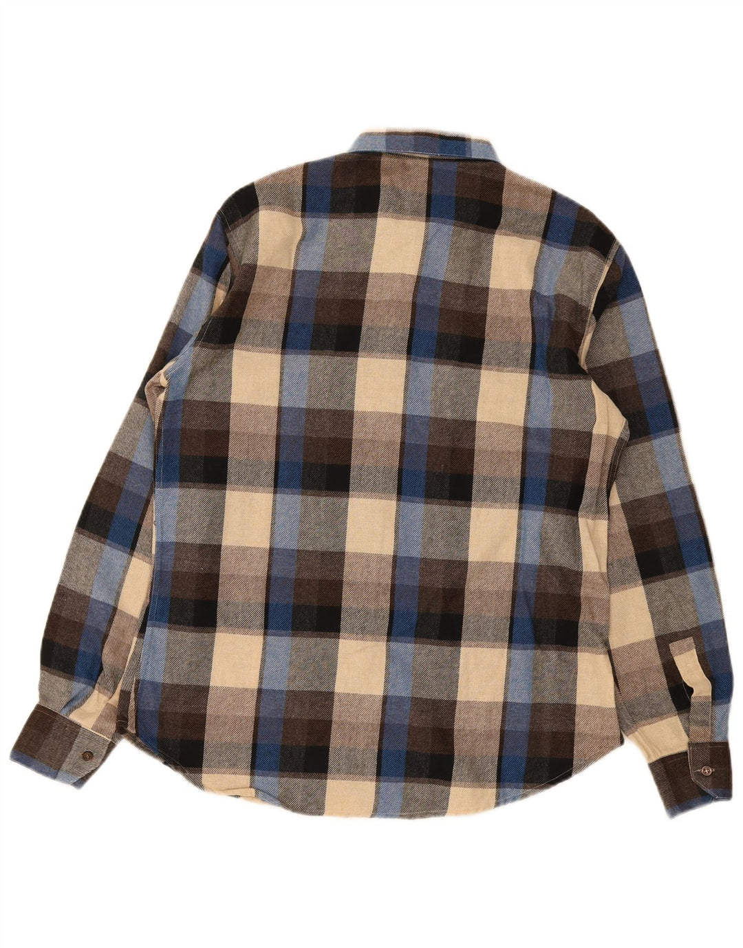 Cervino Mens Flannel Shirt Size 16 Large Multicoloured Check Acrylic