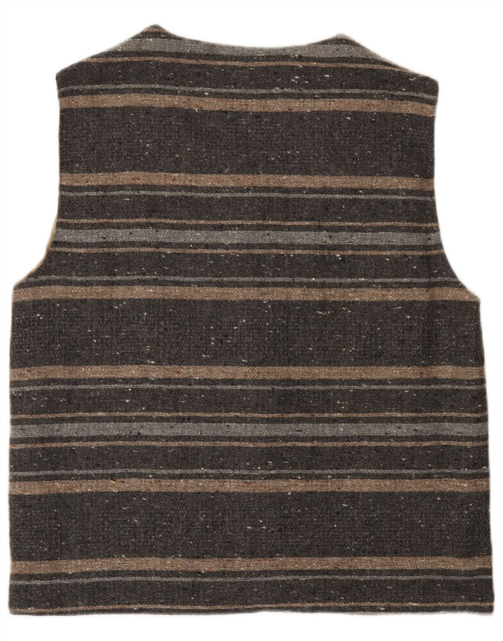 New Collection Mens Suede Jacket IT 48 Medium Grey Striped Polyester