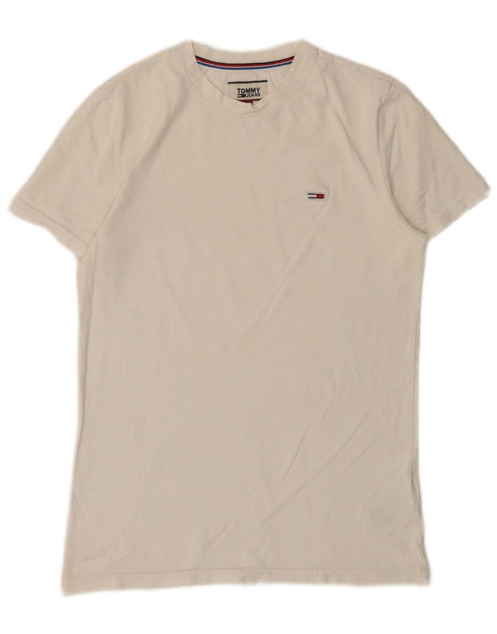 Tommy Hilfiger Mens T-Shirt Top Small White Cotton