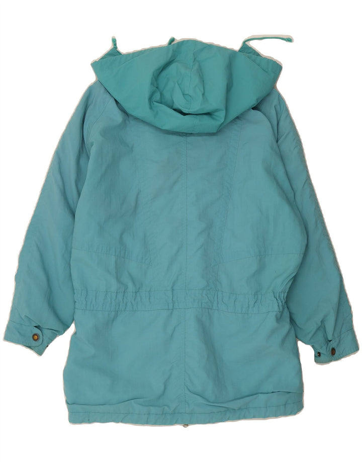 SYMPATEX Womens Hooded Windbreaker Coat US 10 Large Blue Vintage Sympatex and Second-Hand Sympatex from Messina Hembry 