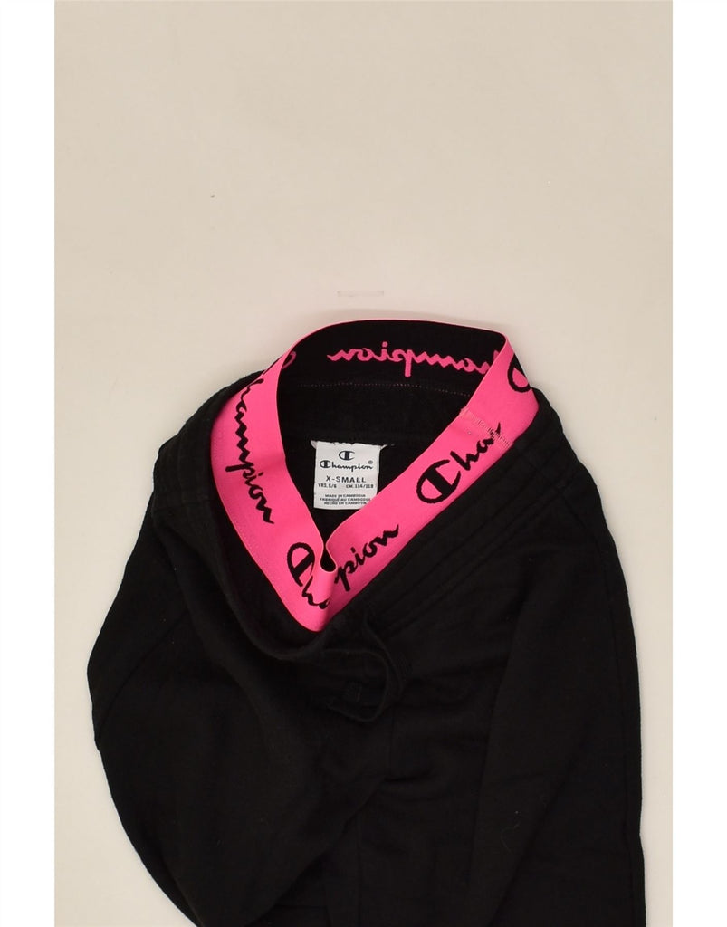 CHAMPION Girls Tracksuit Trousers 5-6 Years XS Black Cotton | Vintage Champion | Thrift | Second-Hand Champion | Used Clothing | Messina Hembry 