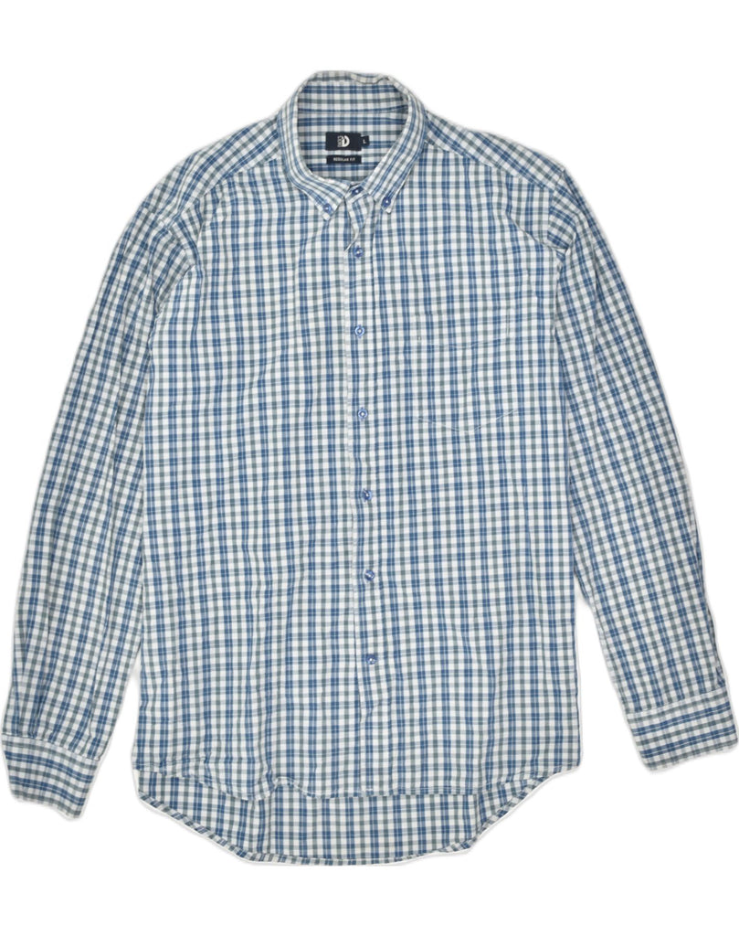 DACK'S Mens Regular Fit Shirt Large Blue Check Cotton | Vintage | Thrift | Second-Hand | Used Clothing | Messina Hembry 