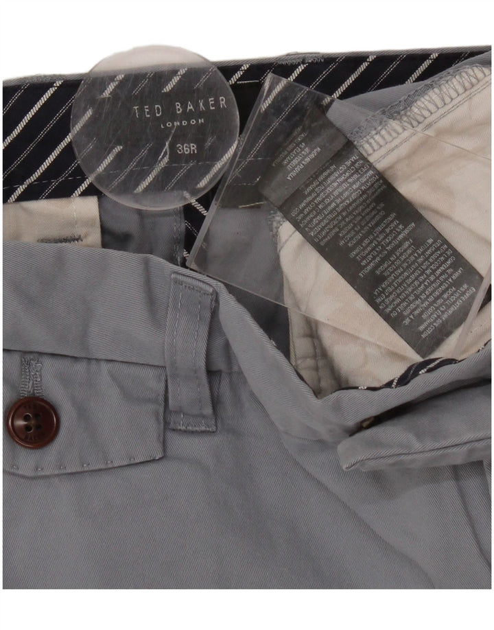 TED BAKER Mens Chino Shorts W36 Large Grey Cotton