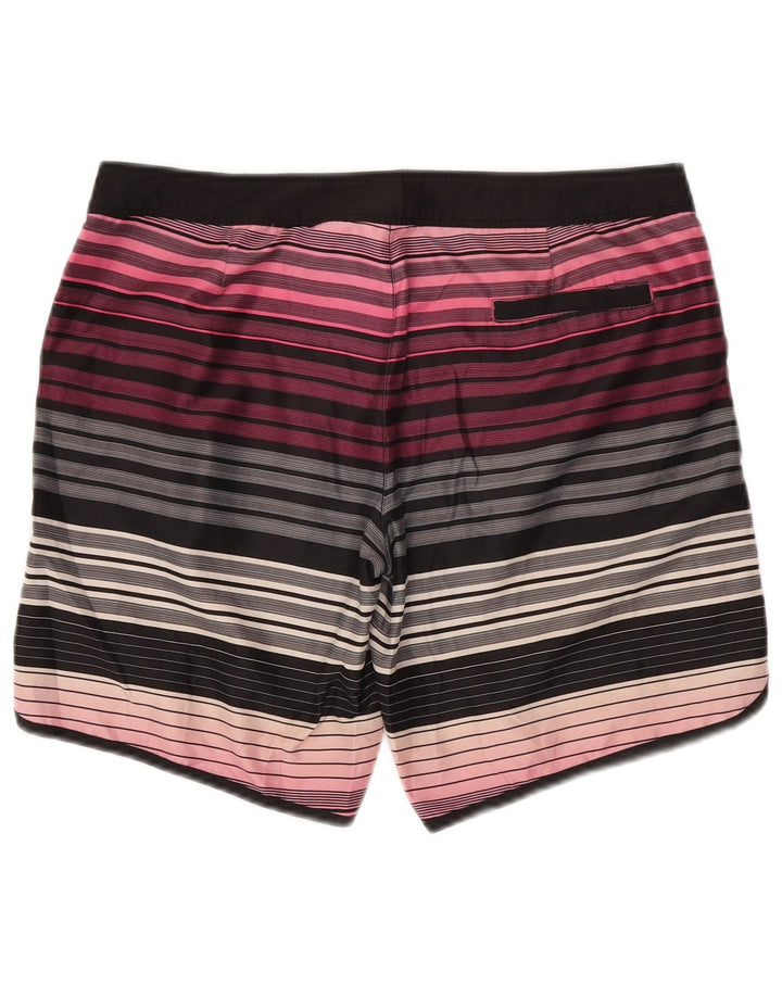 HURLEY Mens Swimming Shorts Medium Multicoloured Striped Polyester