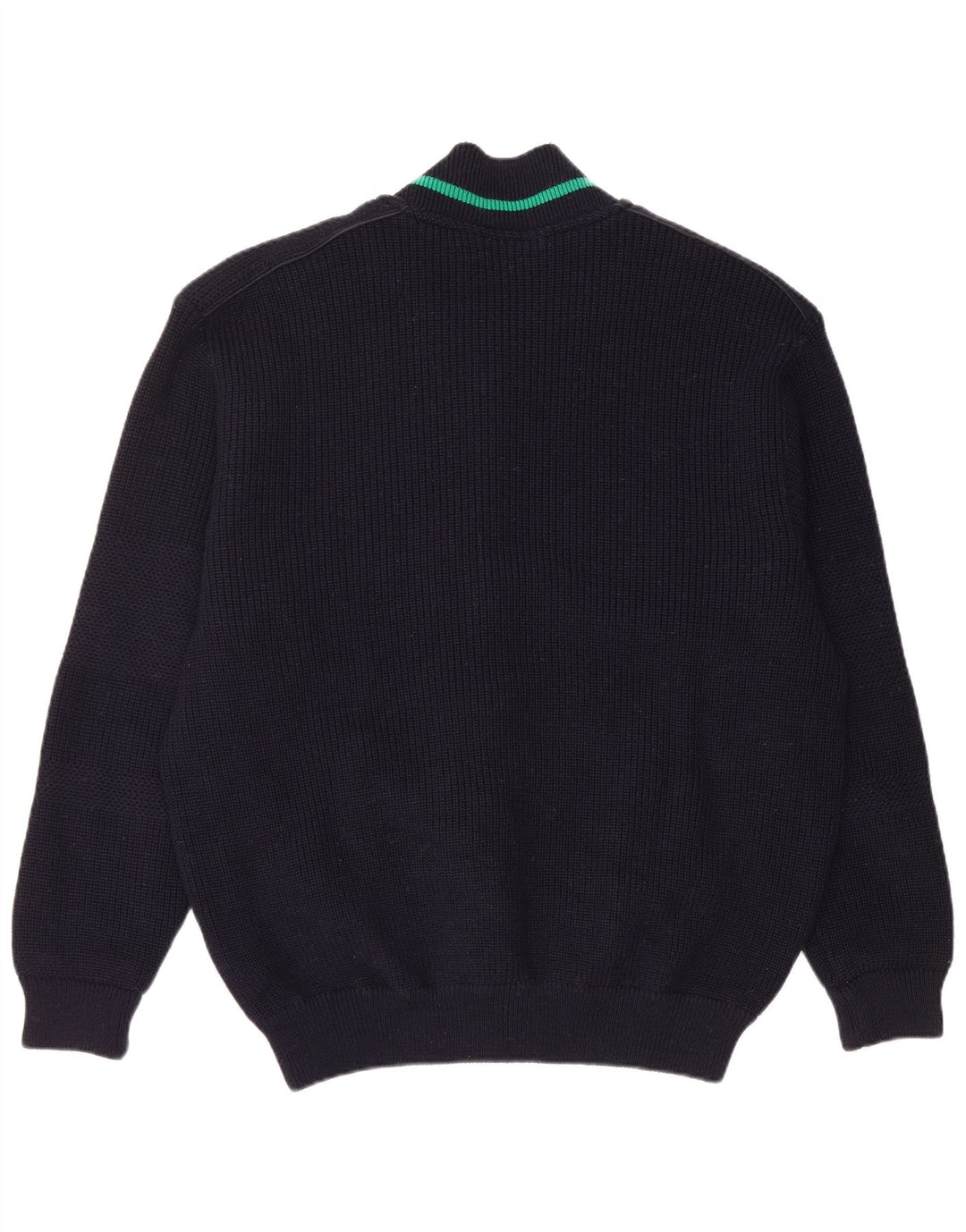Navigare Mens Cardigan Sweater Large Navy Blue Wool