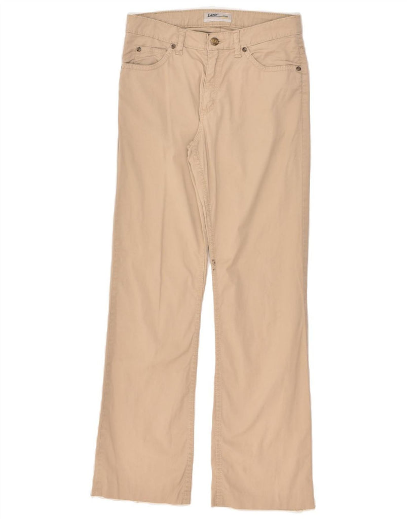 LEE Womens Cameron Straight Casual Trousers W29 L30 Beige Cotton | Vintage Lee | Thrift | Second-Hand Lee | Used Clothing | Messina Hembry 