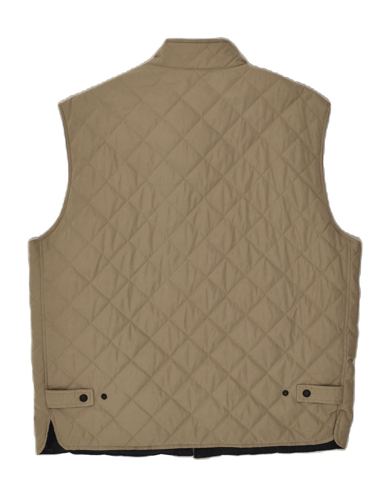 VINTAGE Mens Reversible Quilted Gilet IT 56 3XL Beige Colourblock | Vintage Vintage | Thrift | Second-Hand Vintage | Used Clothing | Messina Hembry 