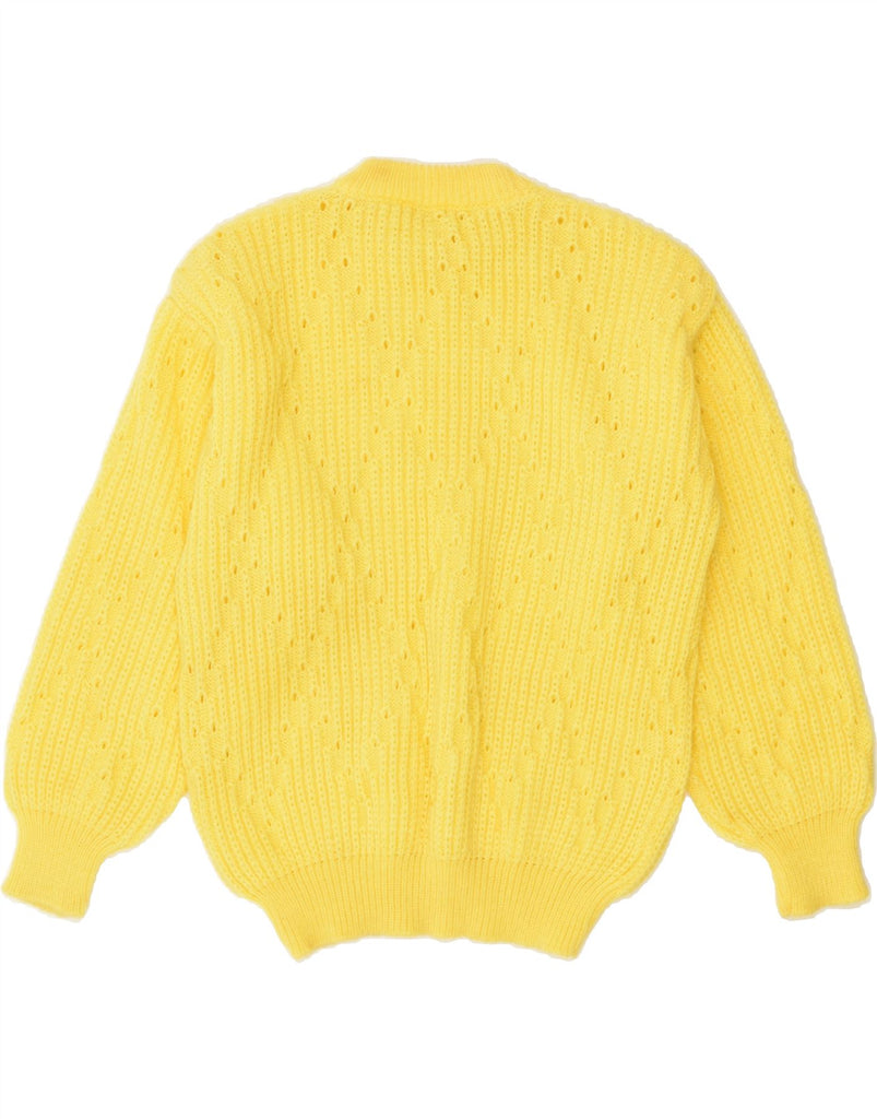 VINTAGE Womens Crew Neck Jumper Sweater Large Yellow Acrylic | Vintage Vintage | Thrift | Second-Hand Vintage | Used Clothing | Messina Hembry 