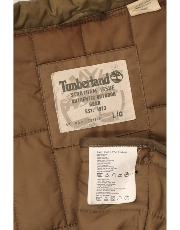 Timberland Mens Padded Gilet UK 40 Large Khaki