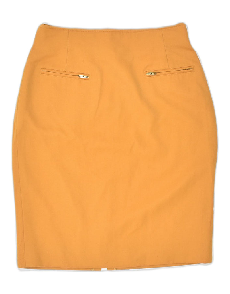 VINTAGE Womens Pencil Skirt IT 40 Small W26 Yellow | Vintage | Thrift | Second-Hand | Used Clothing | Messina Hembry 