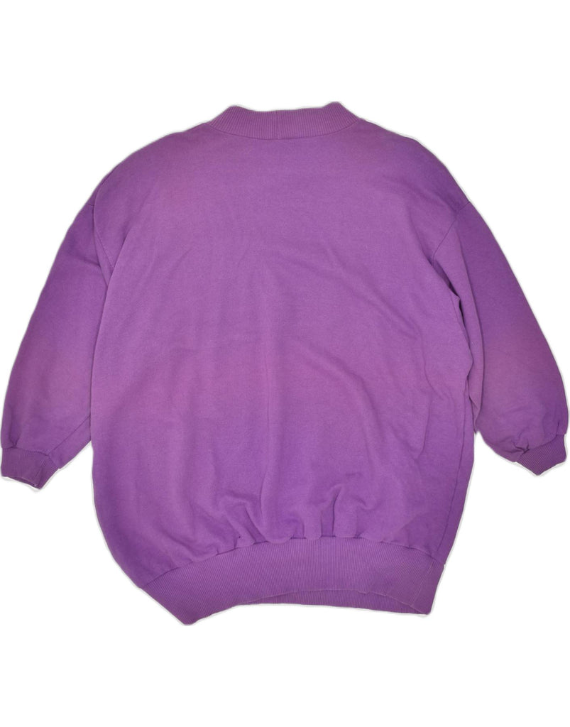 VINTAGE Womens Sweatshirt Jumper EU 48 2XL Purple Cotton | Vintage | Thrift | Second-Hand | Used Clothing | Messina Hembry 