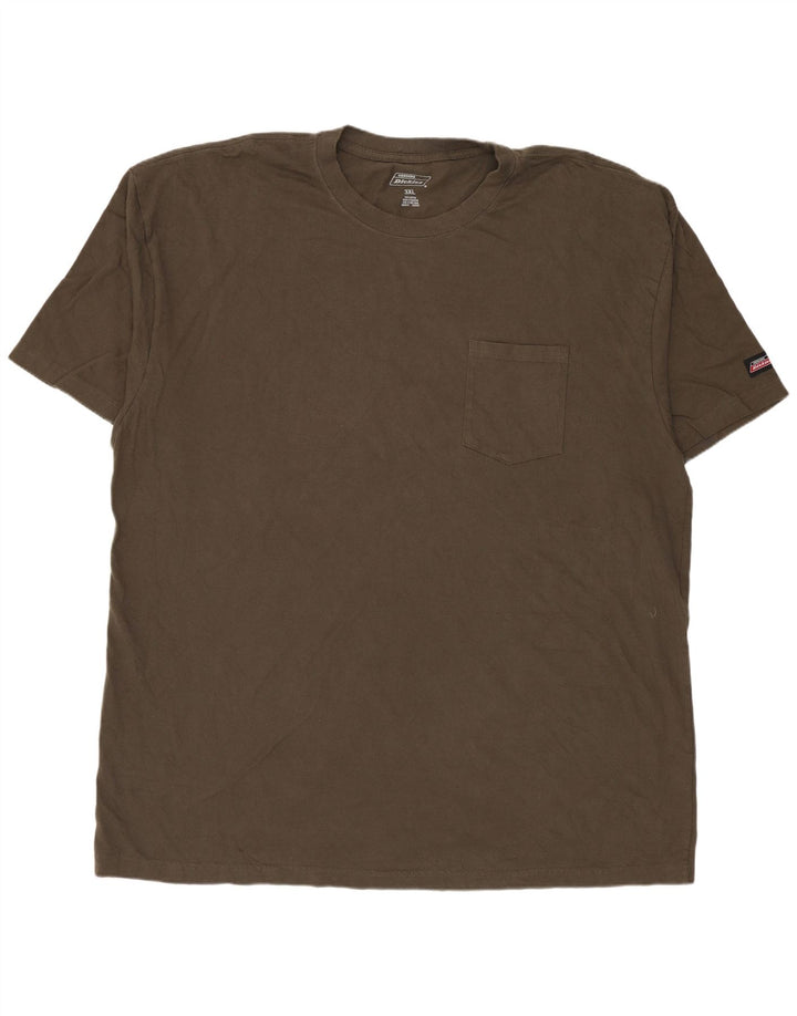 Dickies Mens T-Shirt Top 3XL Khaki Cotton