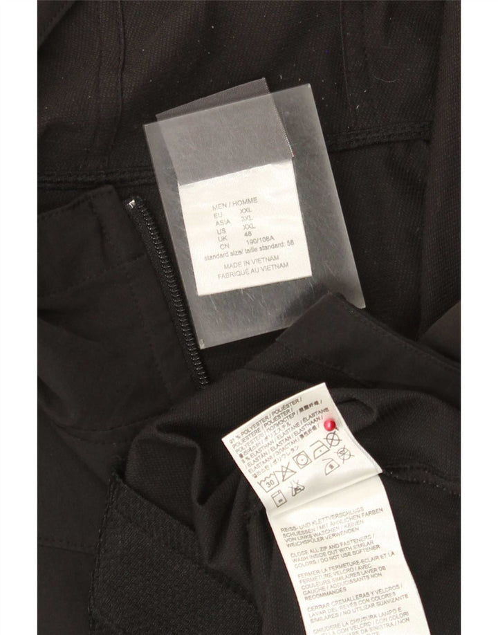 Jack Wolfskin Mens Hooded Tracksuit Top Jacket UK 48 2XL Black Polyester