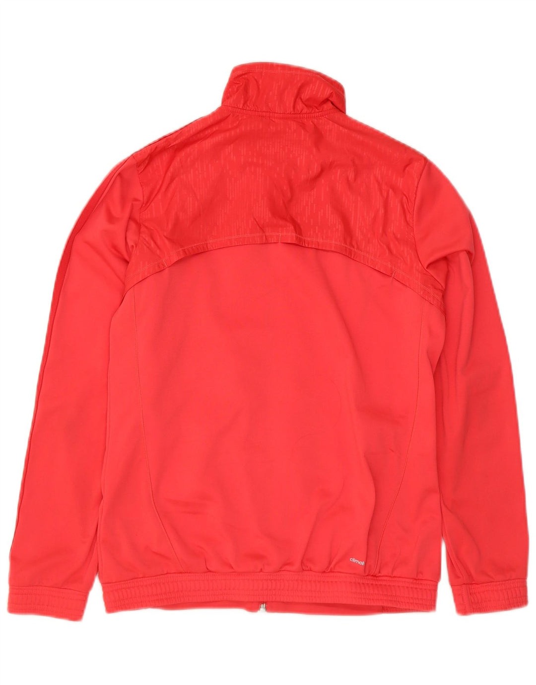ADIDAS Womens Climalite Tracksuit Top Jacket UK 8/10 Small Red Polyester