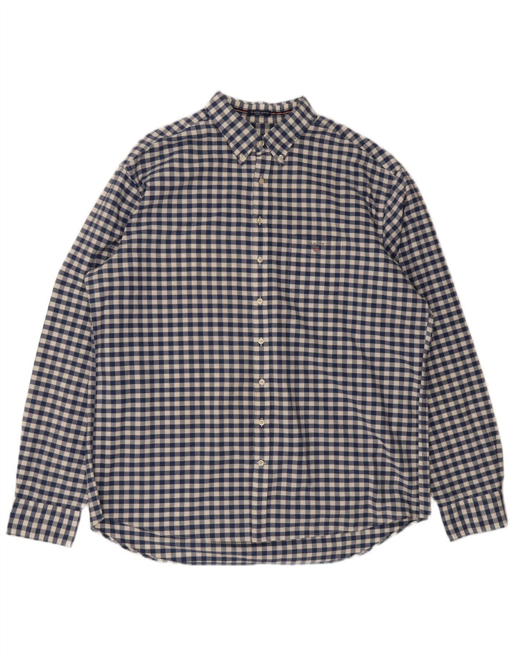 Gant Mens Regular Fit Shirt 3XL Blue Gingham Cotton