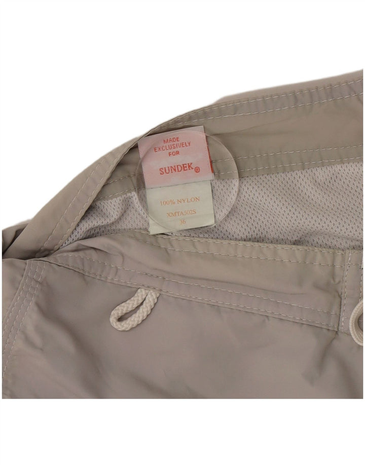 Sundek Mens Swimming Shorts Large  Grey Striped Nylon