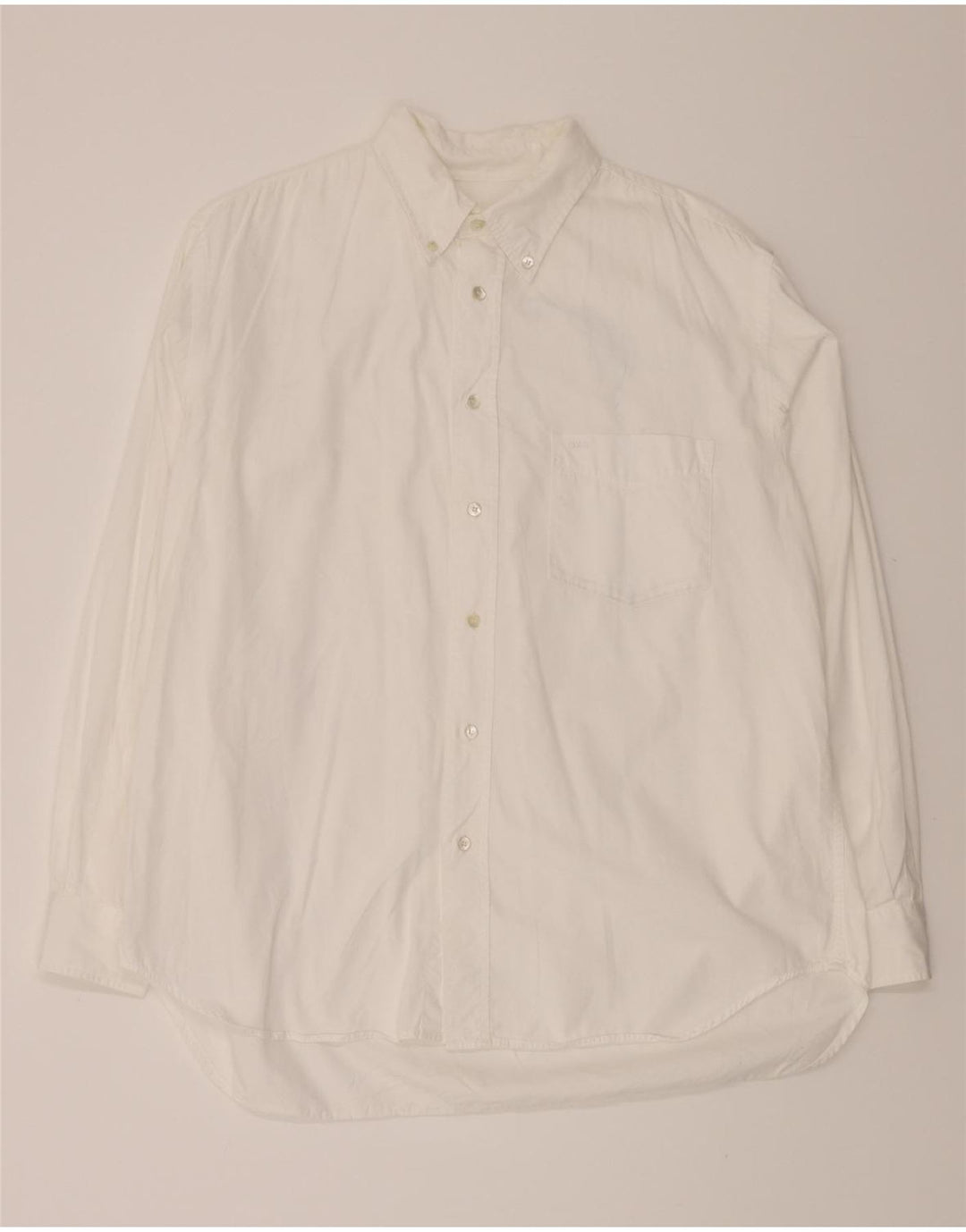 GAS Mens Shirt 2XL White Cotton Vintage Gas and Second-Hand Gas from Messina Hembry 