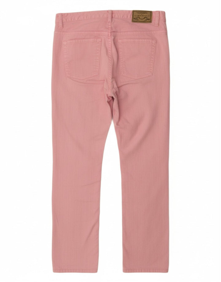 GANT Womens Dawn Regular Fit Straight Casual Trousers W29 L32 Pink Cotton