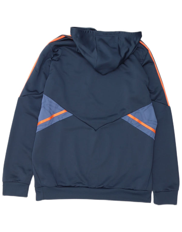 Adidas Mens Manchester United Hoodie Jumper Large Navy Blue Colourblock