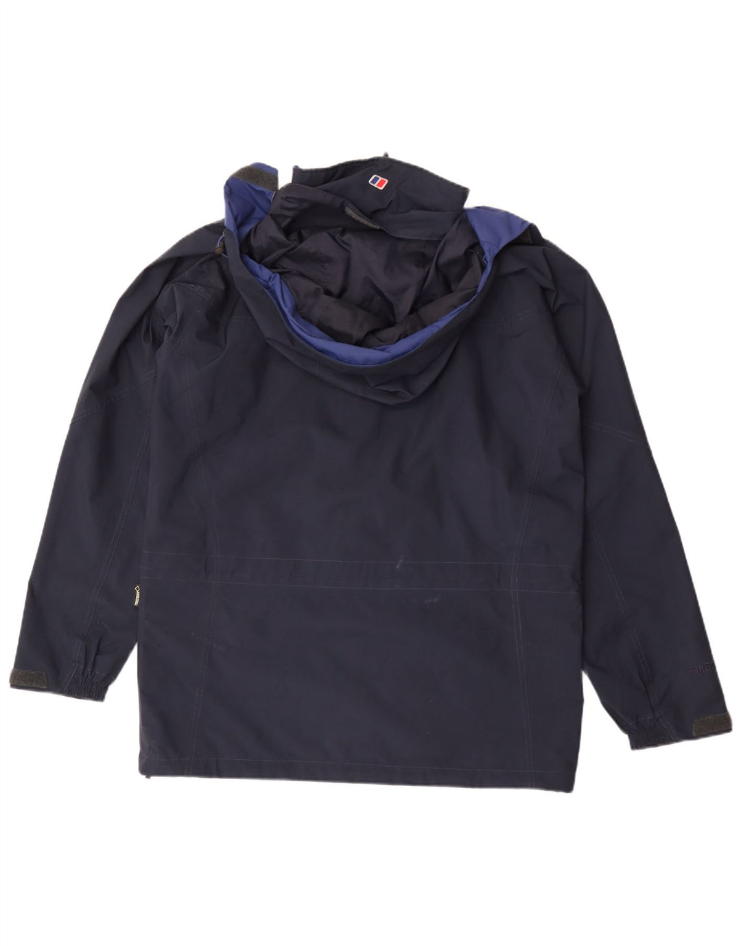 Berghaus Mens Hooded Rain Jacket UK 38 Medium Navy Blue Polyester