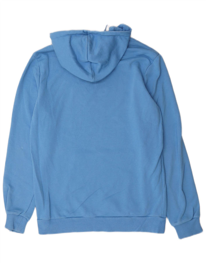 Puma Mens Graphic Hoodie Jumper Small Blue Cotton