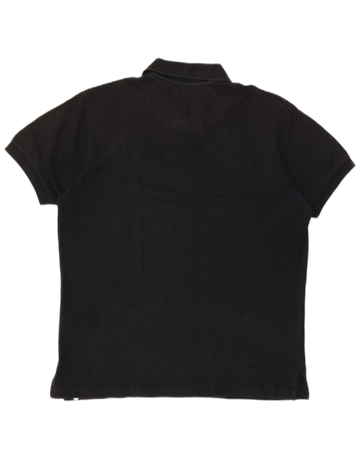 MURPHY & NYE Mens Chicago Polo Shirt Large Black Cotton