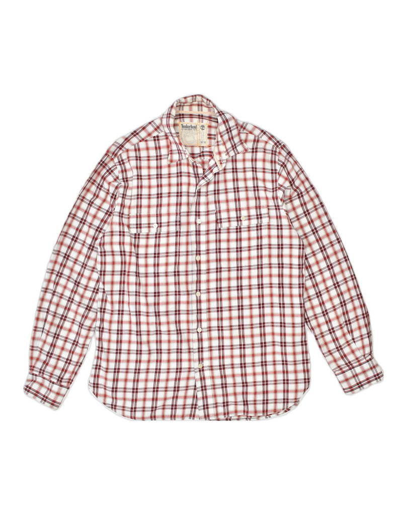 TIMBERLAND Mens Shirt Medium Red Plaid Cotton | Vintage | Thrift | Second-Hand | Used Clothing | Messina Hembry 