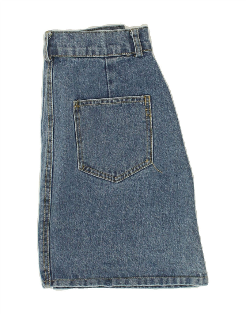 VINTAGE Womens Denim A-Line Skirt UK 8 Small W24 Blue | Vintage Vintage | Thrift | Second-Hand Vintage | Used Clothing | Messina Hembry 