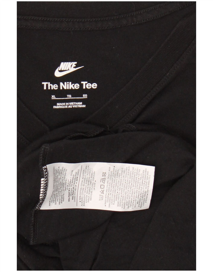 NIKE Mens T-Shirt Top XL Black Cotton