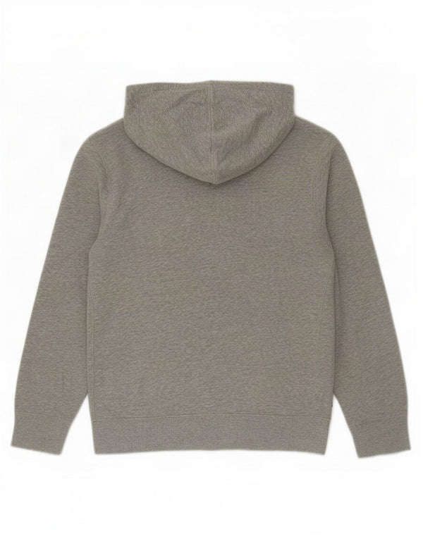 Nike Boys Graphic Hoodie Jumper 12-13 Years Large Grey Flecked Cotton