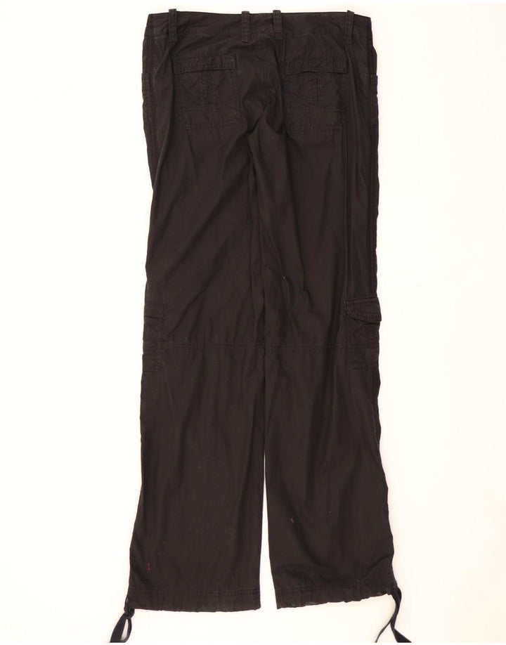 BENETTON Womens Straight Cargo Trousers W30 L33 Black Vintage Benetton and Second-Hand Benetton from Messina Hembry 