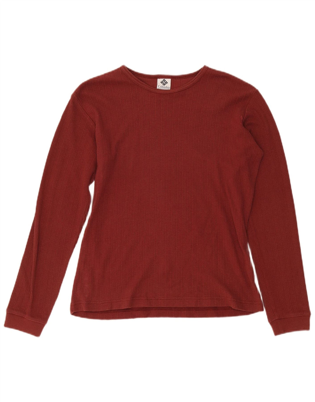 COLUMBIA Womens Top Long Sleeve UK 14 Medium Burgundy Cotton