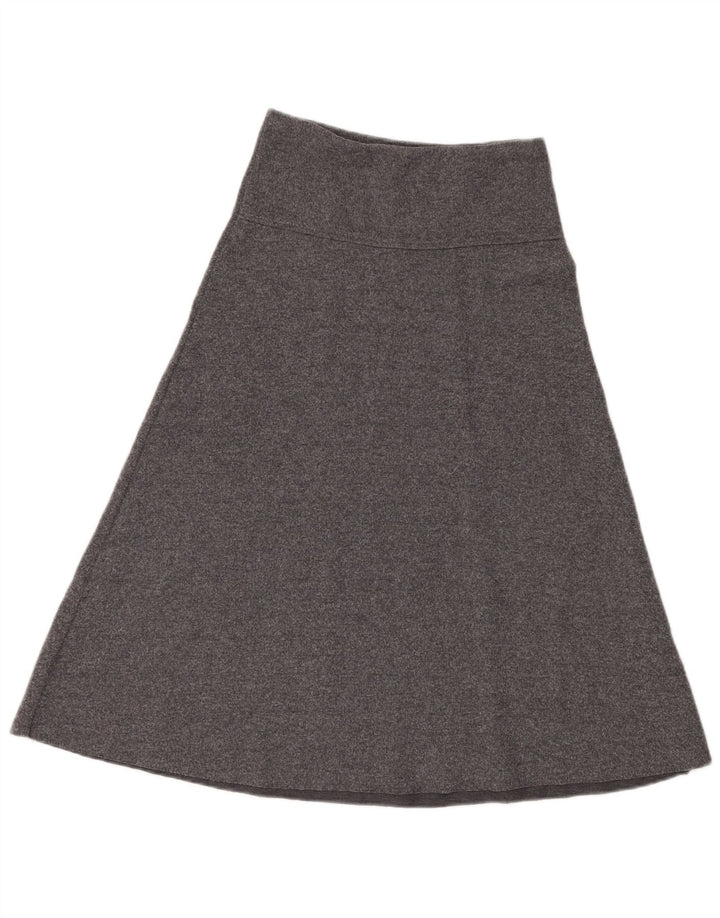 Zara Womens High Waist A-Line Skirt Small W26  Grey Polyester
