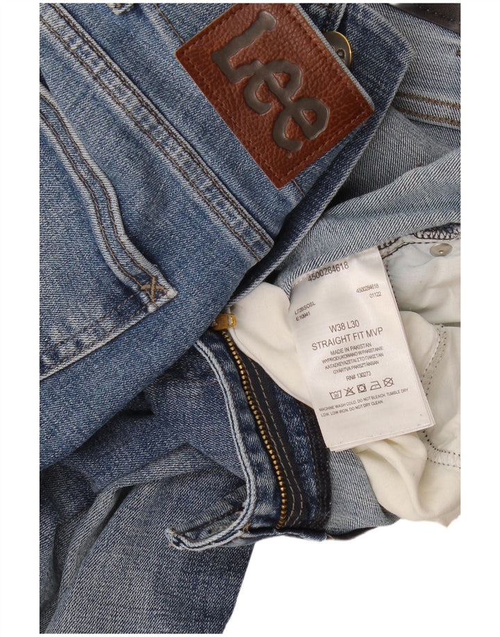 Lee Mens Straight Jeans  W38 L30 Blue Cotton