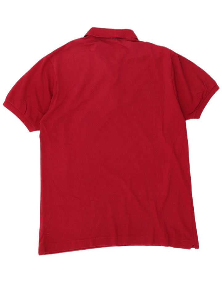 Lacoste Mens Polo Shirt Size 5 Large Burgundy Cotton