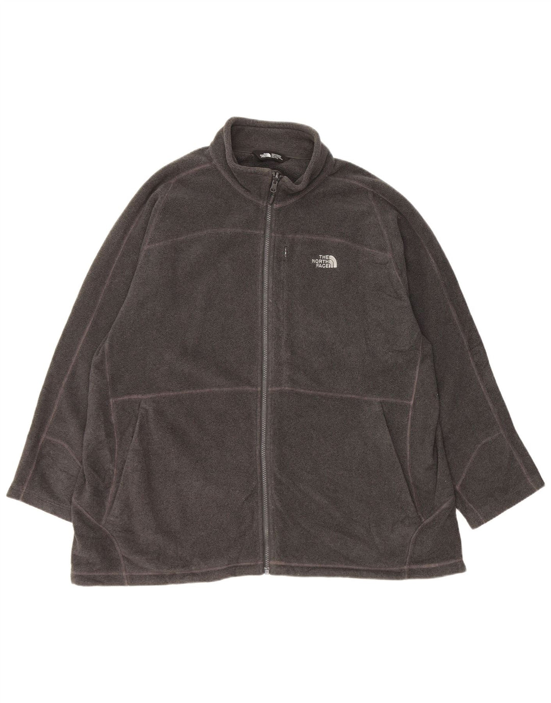 The North Face Mens Liner Fleece Jacket UK 44 2XL Grey Polyester