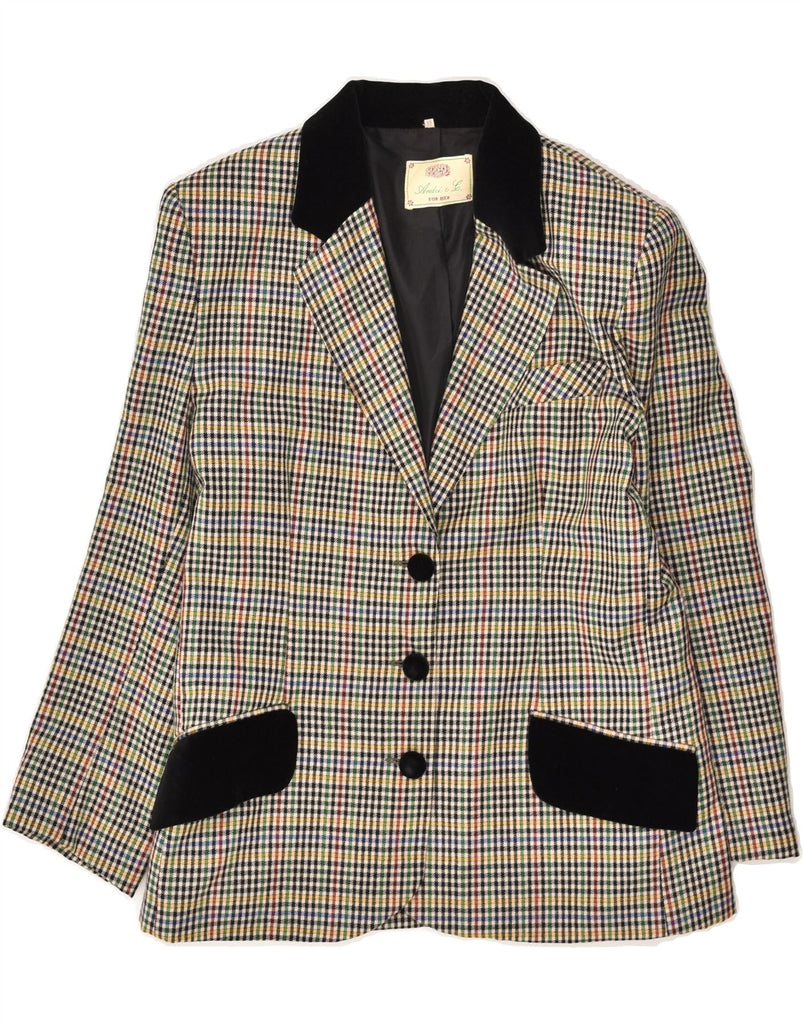 VINTAGE Womens 3 Button Blazer Jacket IT 44 Medium Multicoloured | Vintage Vintage | Thrift | Second-Hand Vintage | Used Clothing | Messina Hembry 