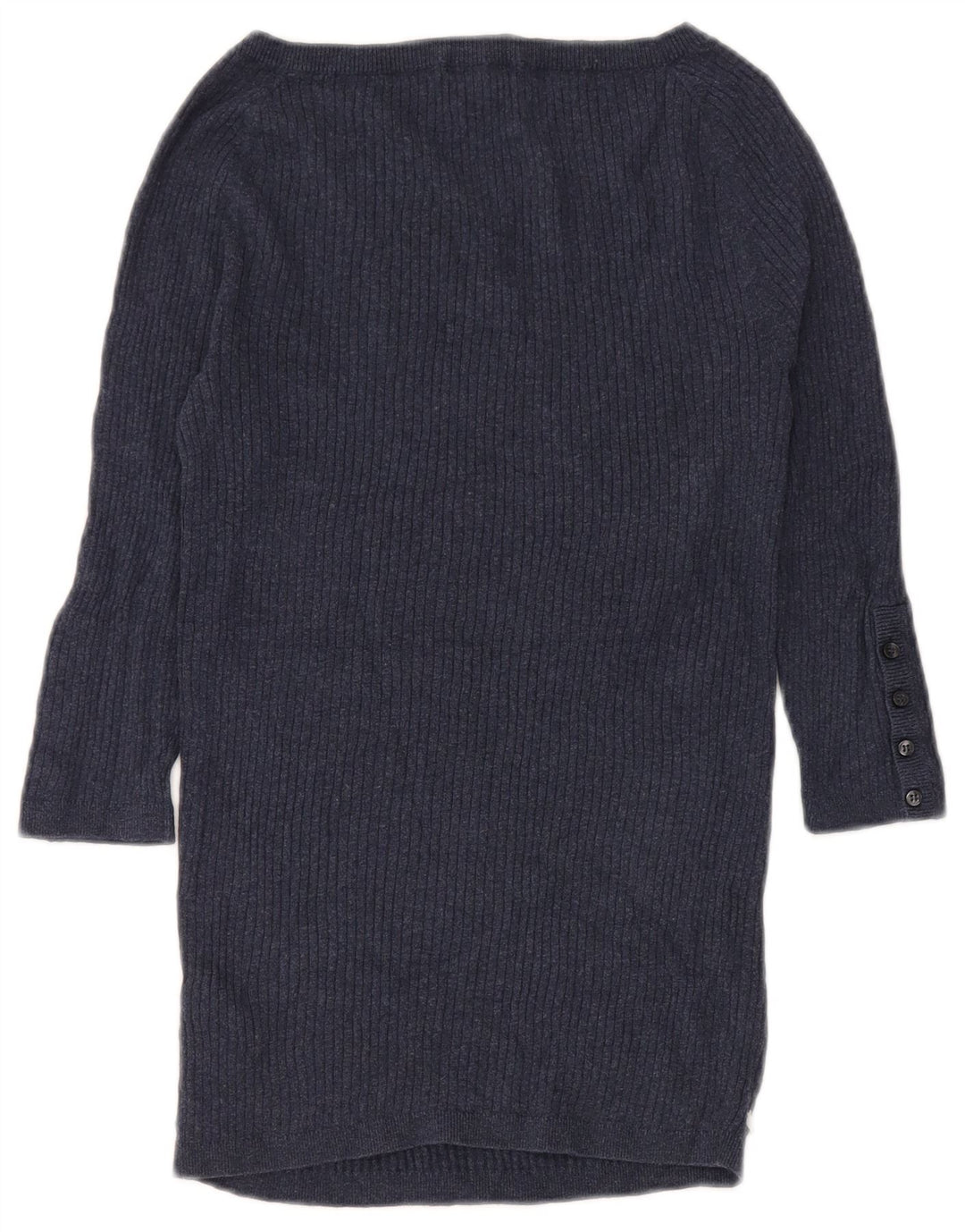 Lacoste Womens 3/4 Sleeve Boat Neck Jumper Sweater Size 38 Medium Navy Blue