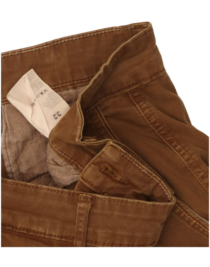 Lyle & Scott Mens Slim Cargo Trousers W32 L33 Brown Cotton